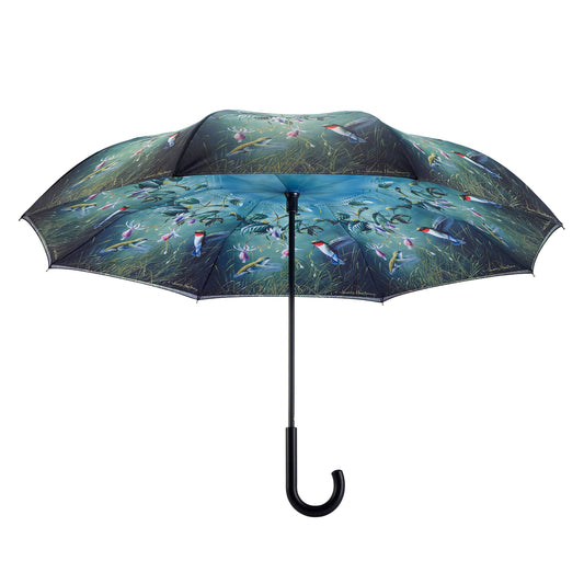 Galleria Enterprises - Humming Birds Stick Umbrella Reverse Close