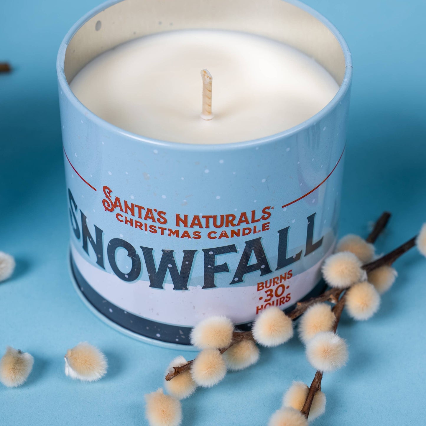 Santa's Naturals - Snow Fall 9oz Candle Table Top Display