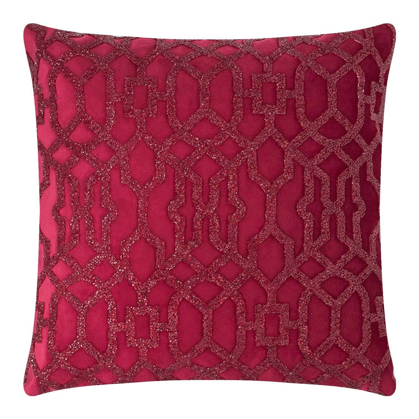 Rhinestone Lattice Pillow: 20x20 / Charcoal