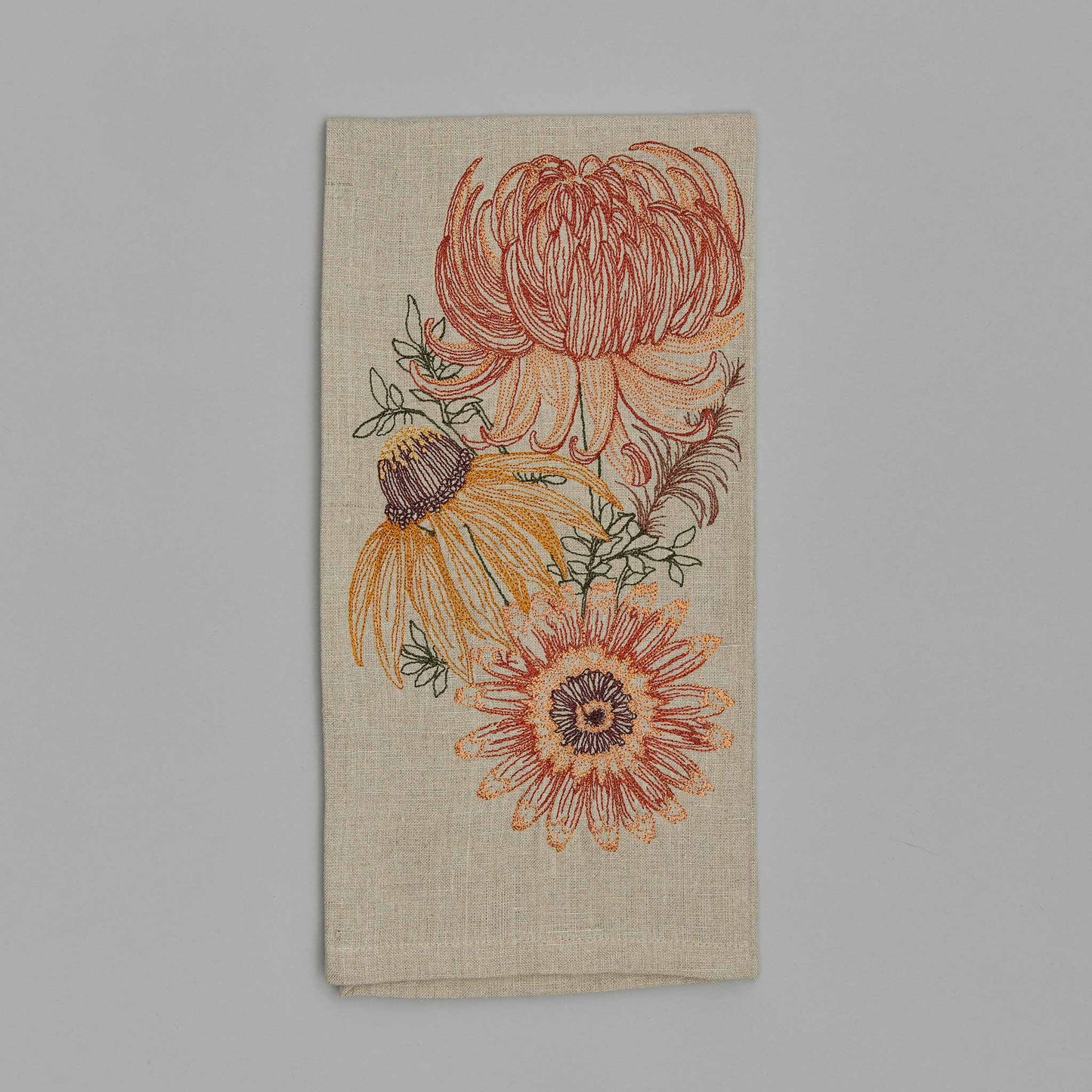 Coral & Tusk - Autumn Mums Tea Towel