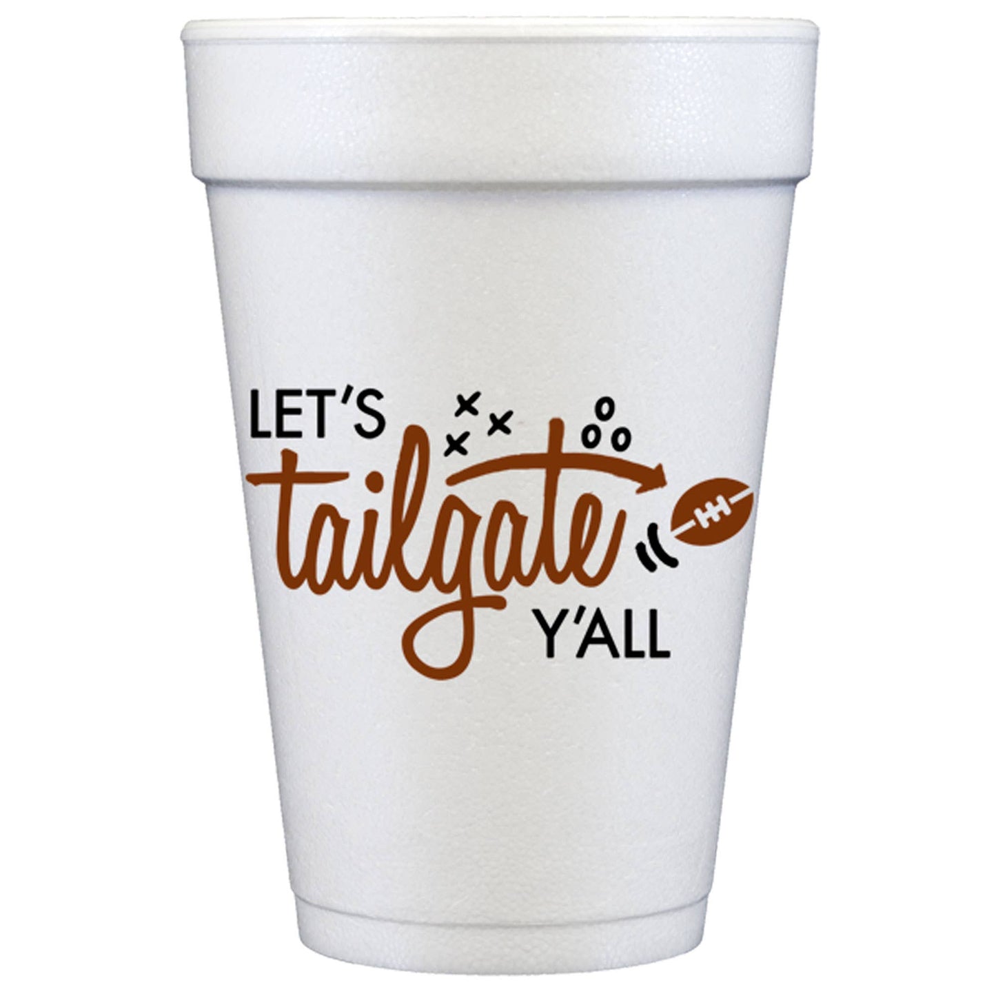 Two Funny Girls - Football Tailgate Foam Cup 10 Pack {Let's Tailgate Y'all}