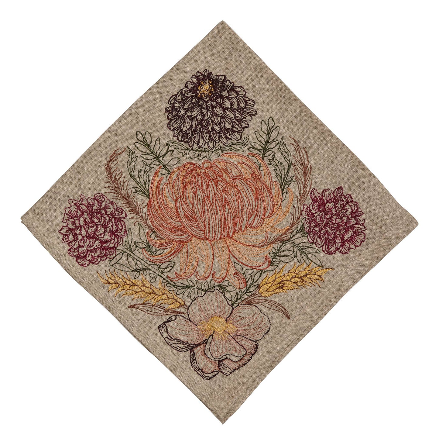 Coral & Tusk - Autumn Mums Dinner Napkin