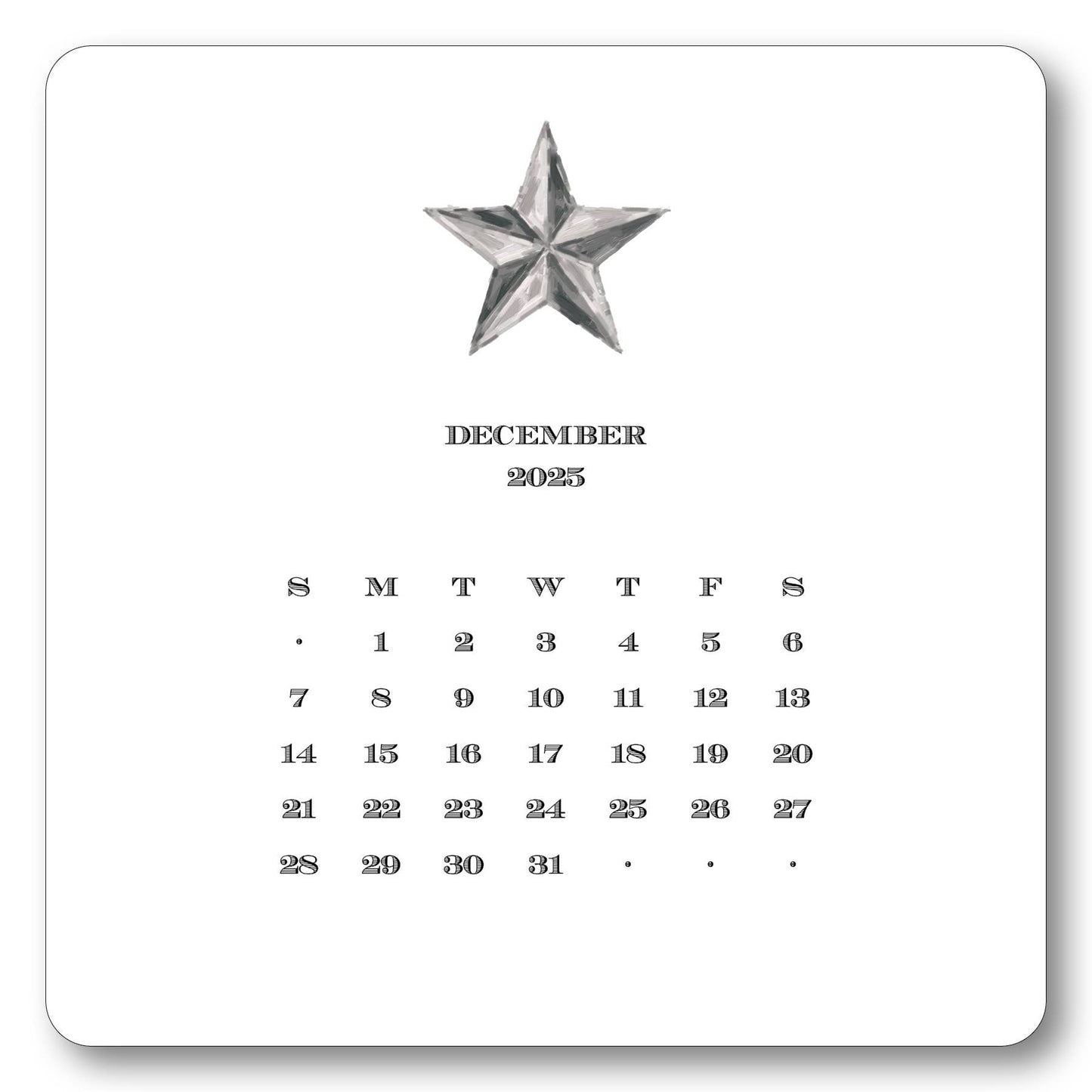 Maison de Papier - 2025 Texas Calendar with Easel