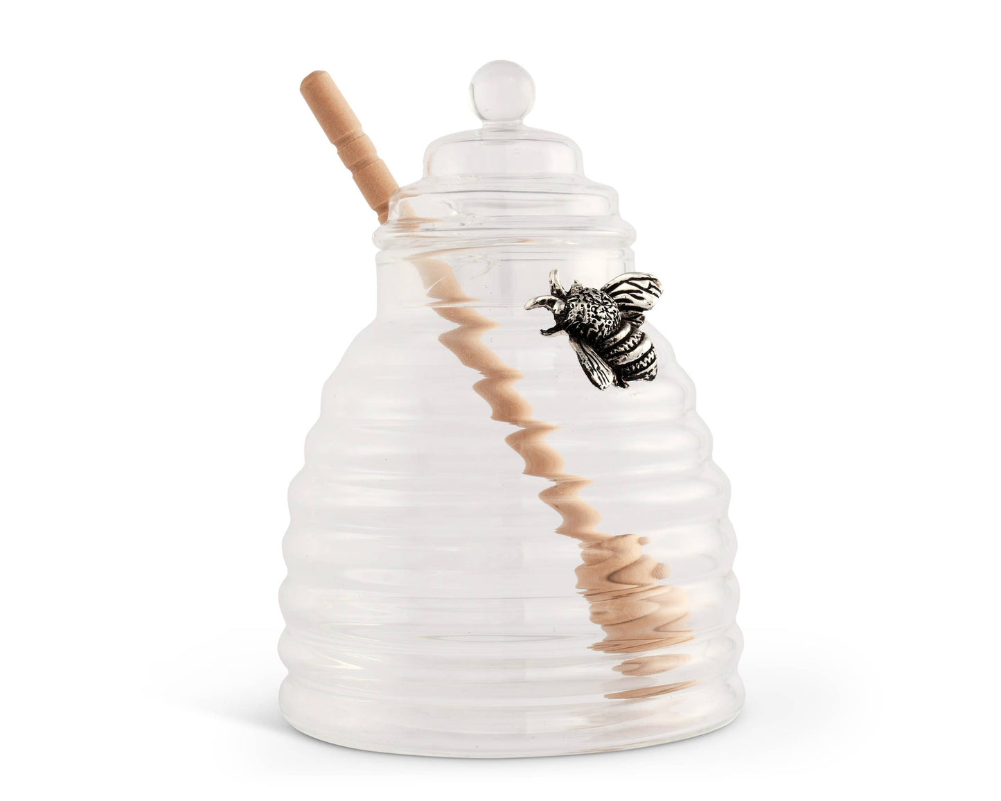 Arthur Court - Silver Bee Honey Jar / Pot with Dipper