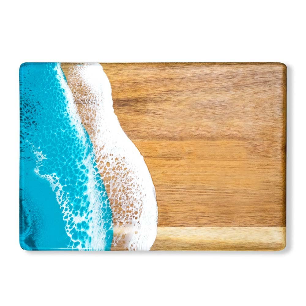 Lynn & Liana Designs - Wood and Resin Promo Cheese Board / Charcuterie Board - Marble