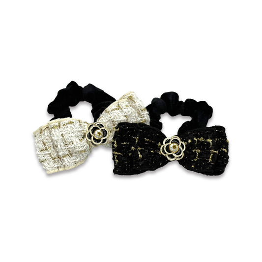 Toss Designs - Boucle Scrunchie - Bow - Black