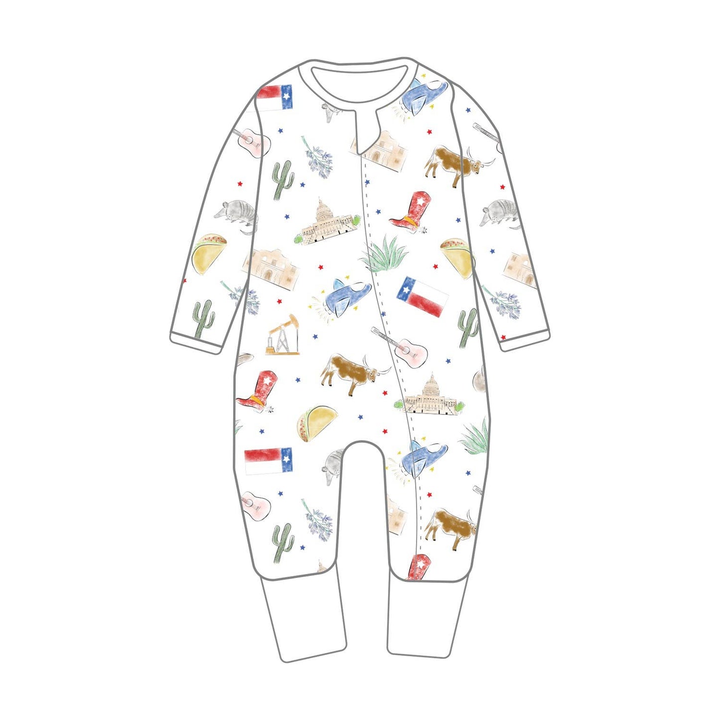 Nola Tawk - Texas Kids Organic Cotton Pajama Set