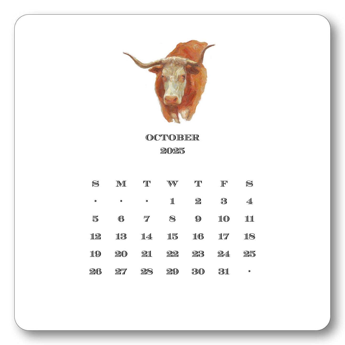 Maison de Papier - 2025 Texas Calendar with Easel