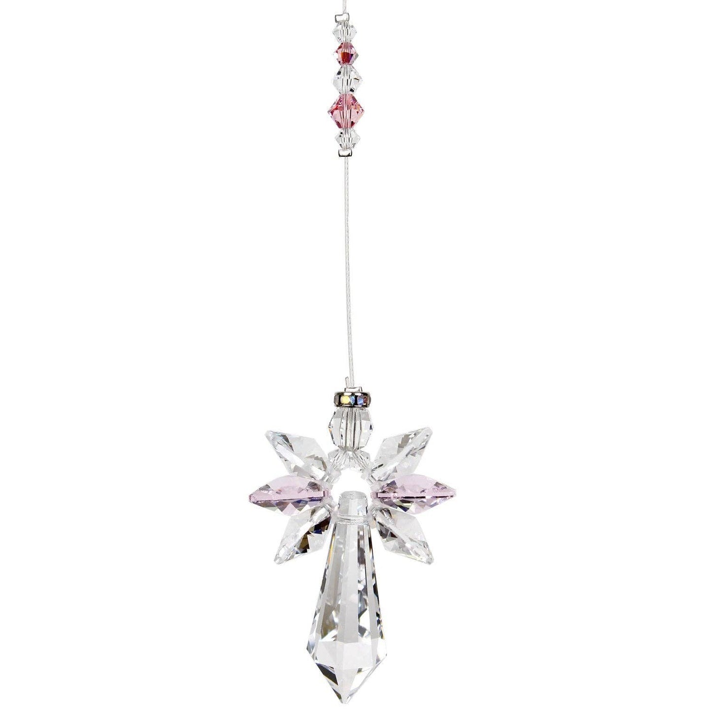 Woodstock Chimes - Crystal Guardian Angel™ - Large, Rose