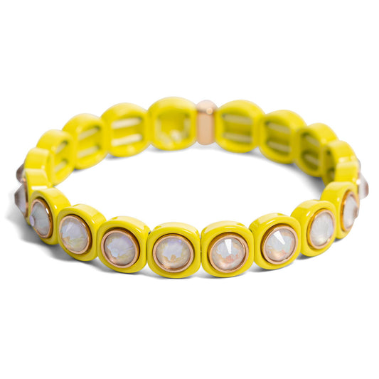 Malibu Sugar - Aspen Jewel 2024 Bracelet Assortment - Sunshine Yellow w/ AB Stones