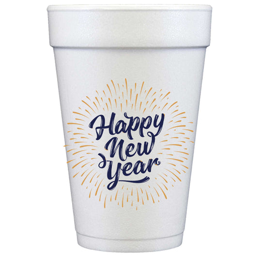 Two Funny Girls - Styrofoam Cup 10 Pack Sleeve {Happy New Year Burst}