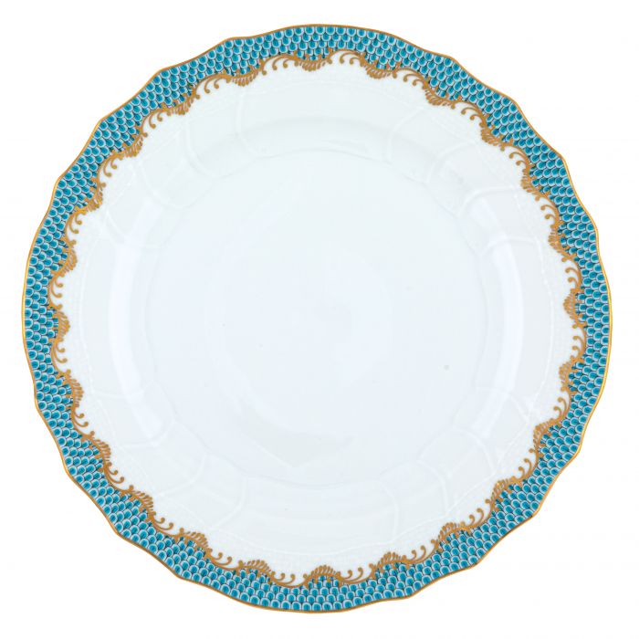 Turquoise Fishscale Dinner Plate