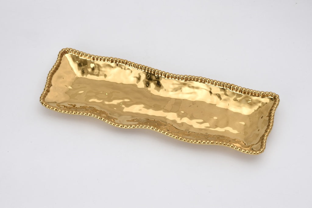 Gold Rectangular Serving Piece