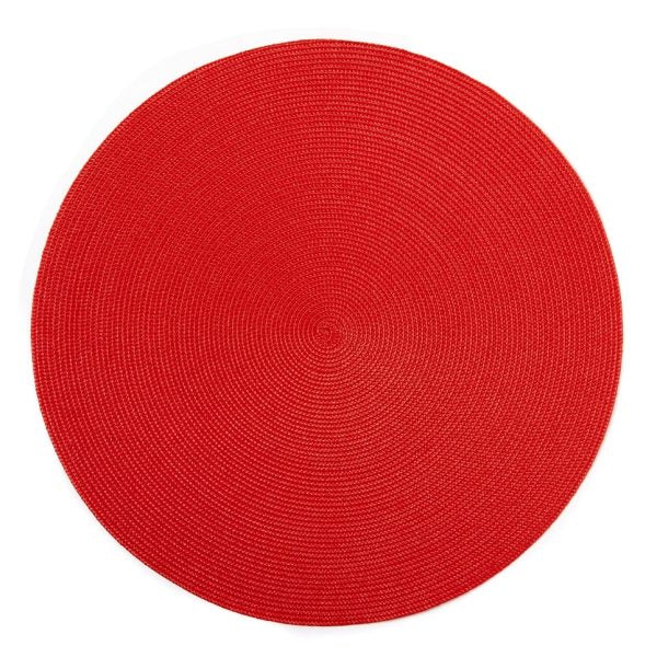 HOLIDAY RED 15" ROUND PLACEMAT