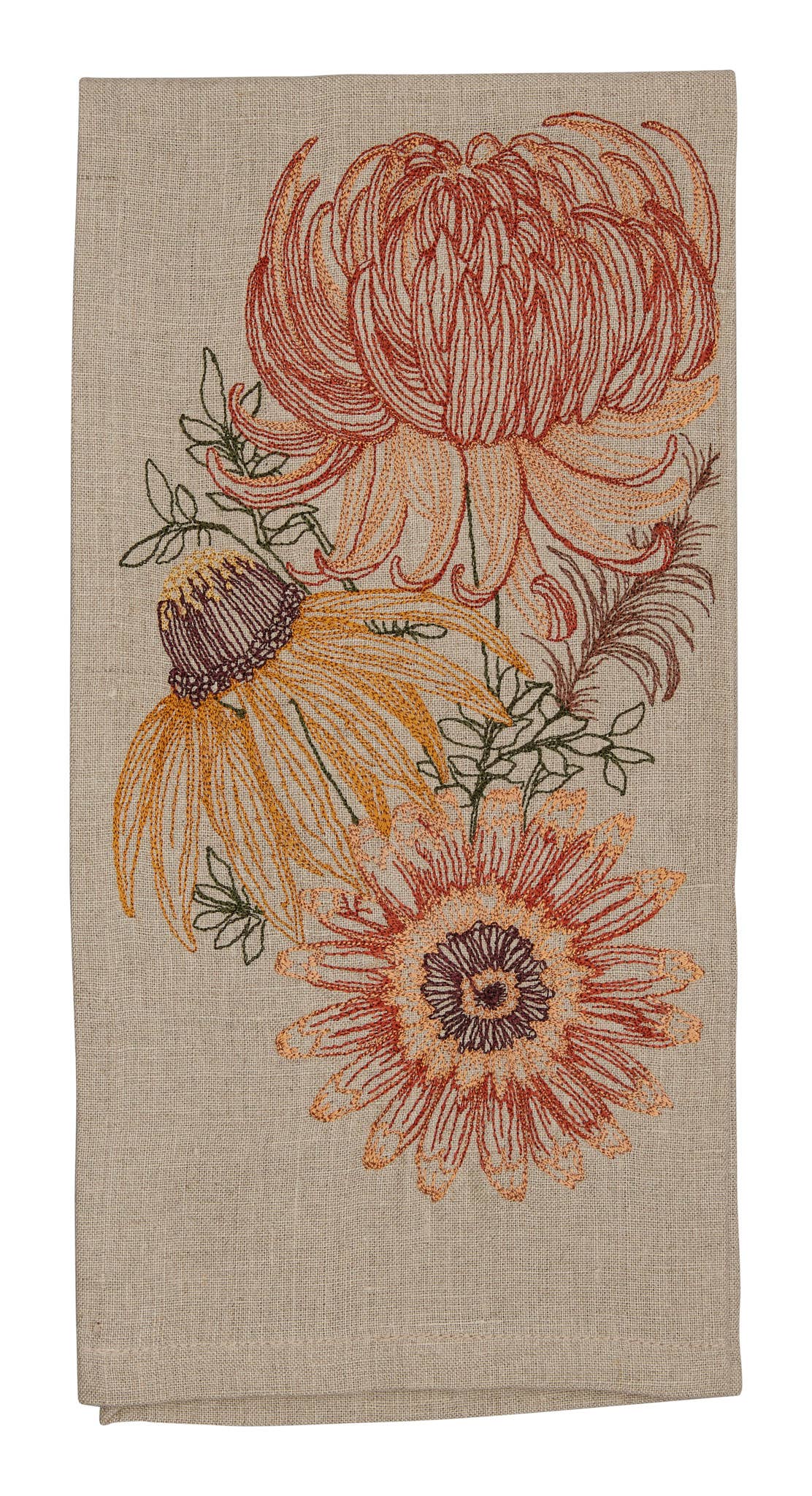 Coral & Tusk - Autumn Mums Tea Towel