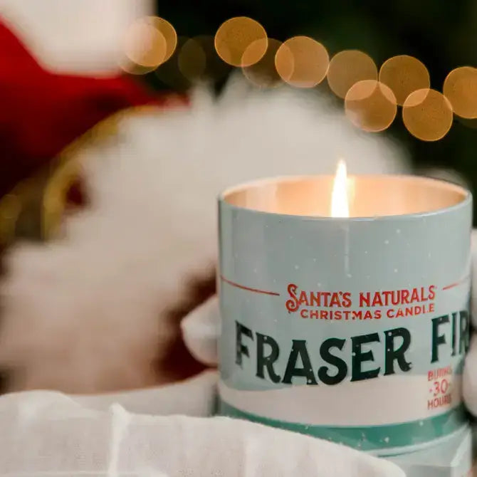 Santa's Naturals - Fraser Fir 9oz Candle Table Top Display