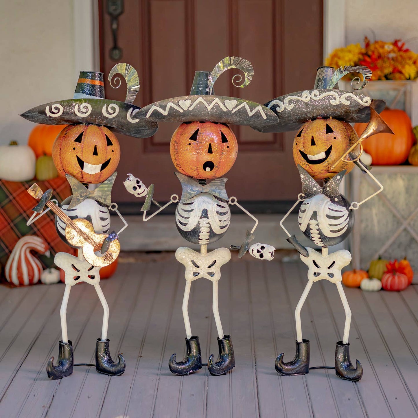 Zaer Ltd. International - Small Iron Skeleton Mariachi's- 3 Assorted Styles