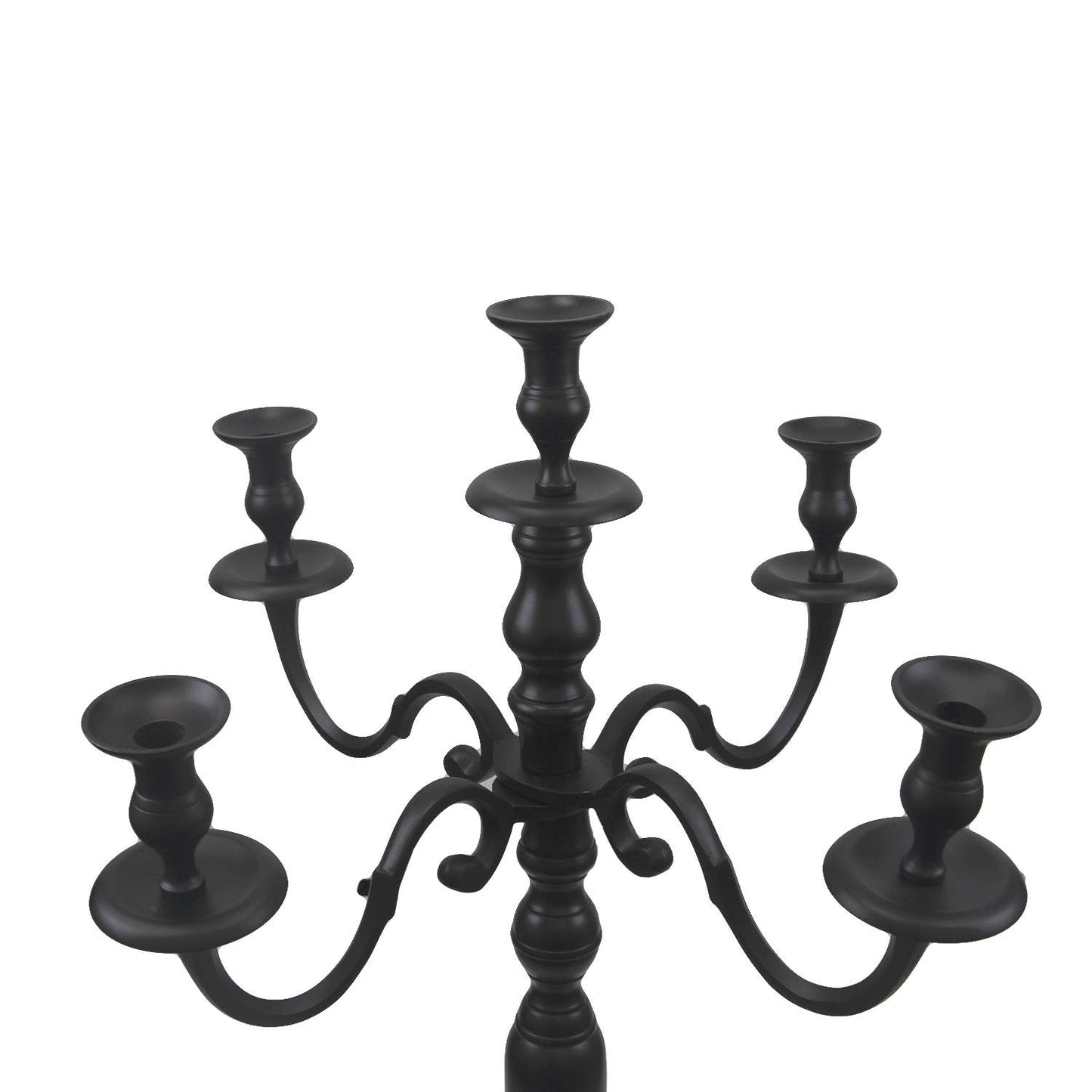 Galore Home - 24" 5 Arm Candelabra Metal Candle Holder - 3-1503BK1 H - 24" D- 17"