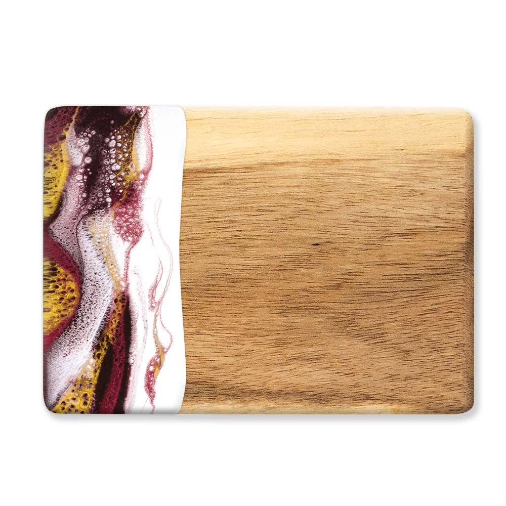 Lynn & Liana Designs - Wood and Resin Promo Cheese Board / Charcuterie Board - Marble