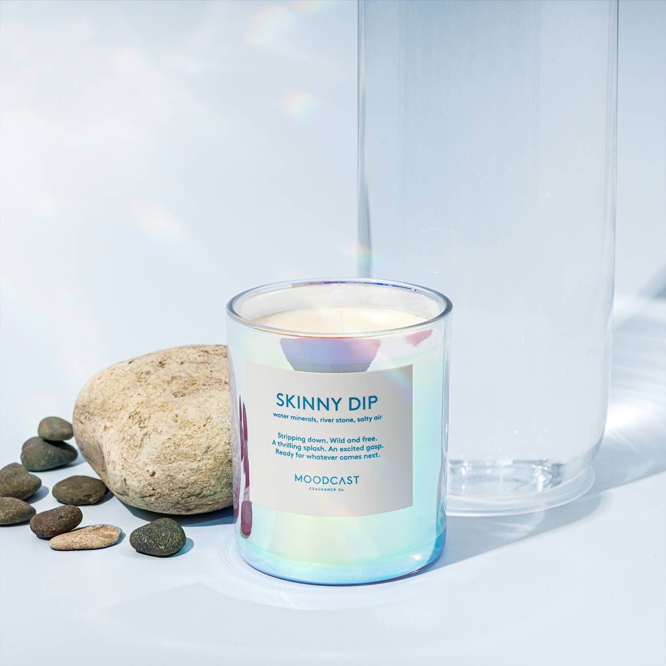 Moodcast Fragrance Co. - Skinny Dip - Iridescent 8oz Coconut Wax Candle