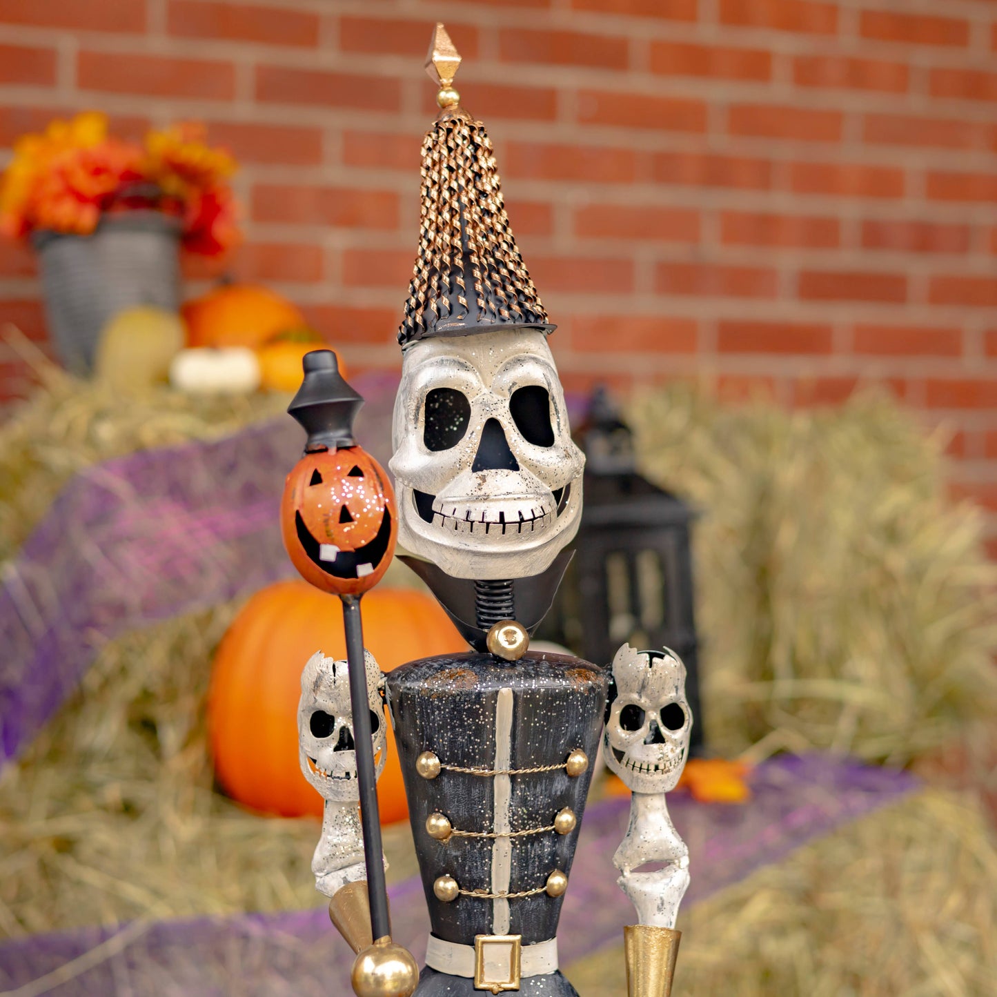 Zaer Ltd. International - 36"T. Standing Halloween Skeleton Soldiers with Staffs