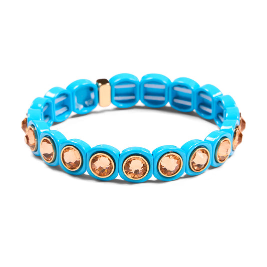 Malibu Sugar - Aspen Jewel Bracelet Blue & Green Assortment - Blue/Champagne