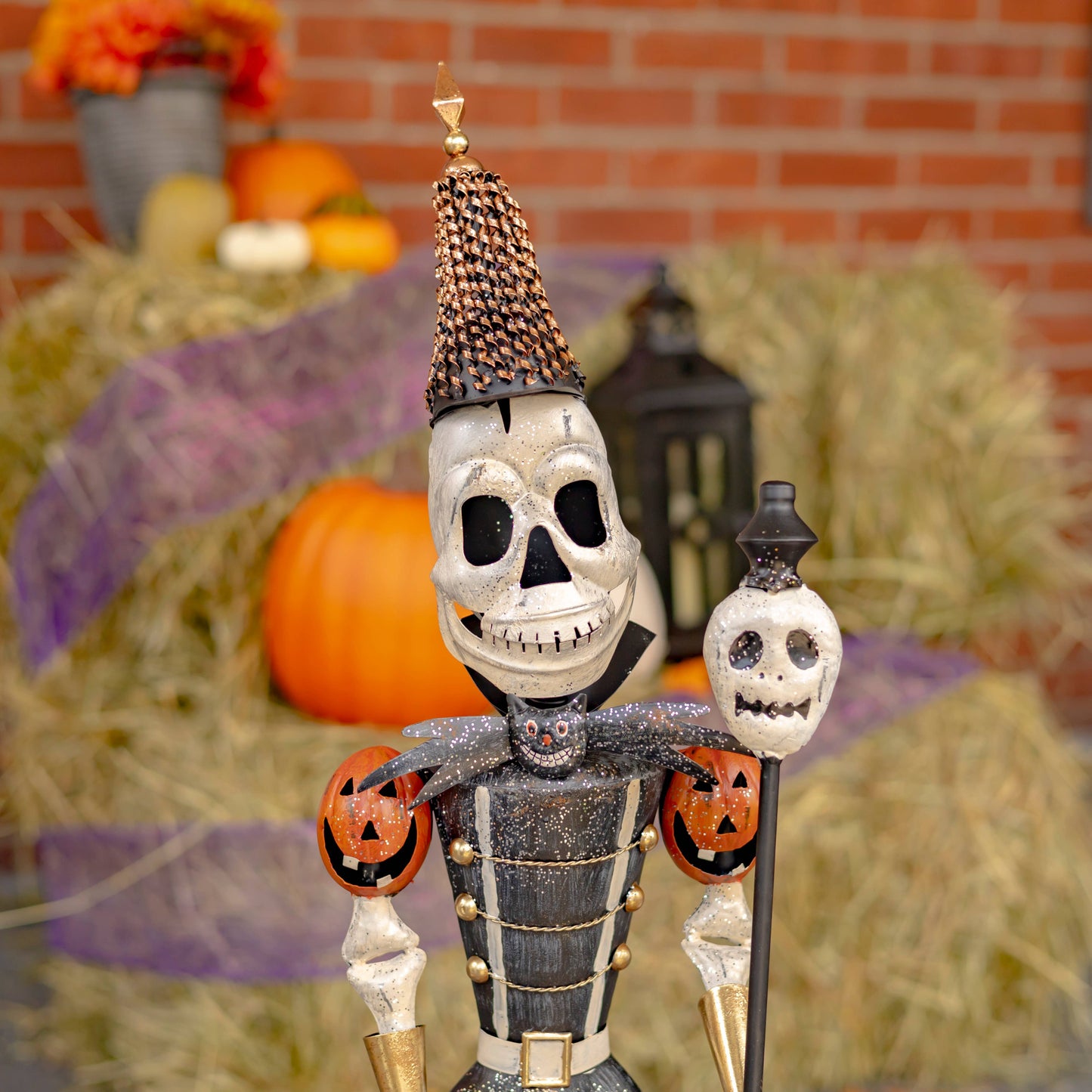 Zaer Ltd. International - 36"T. Standing Halloween Skeleton Soldiers with Staffs