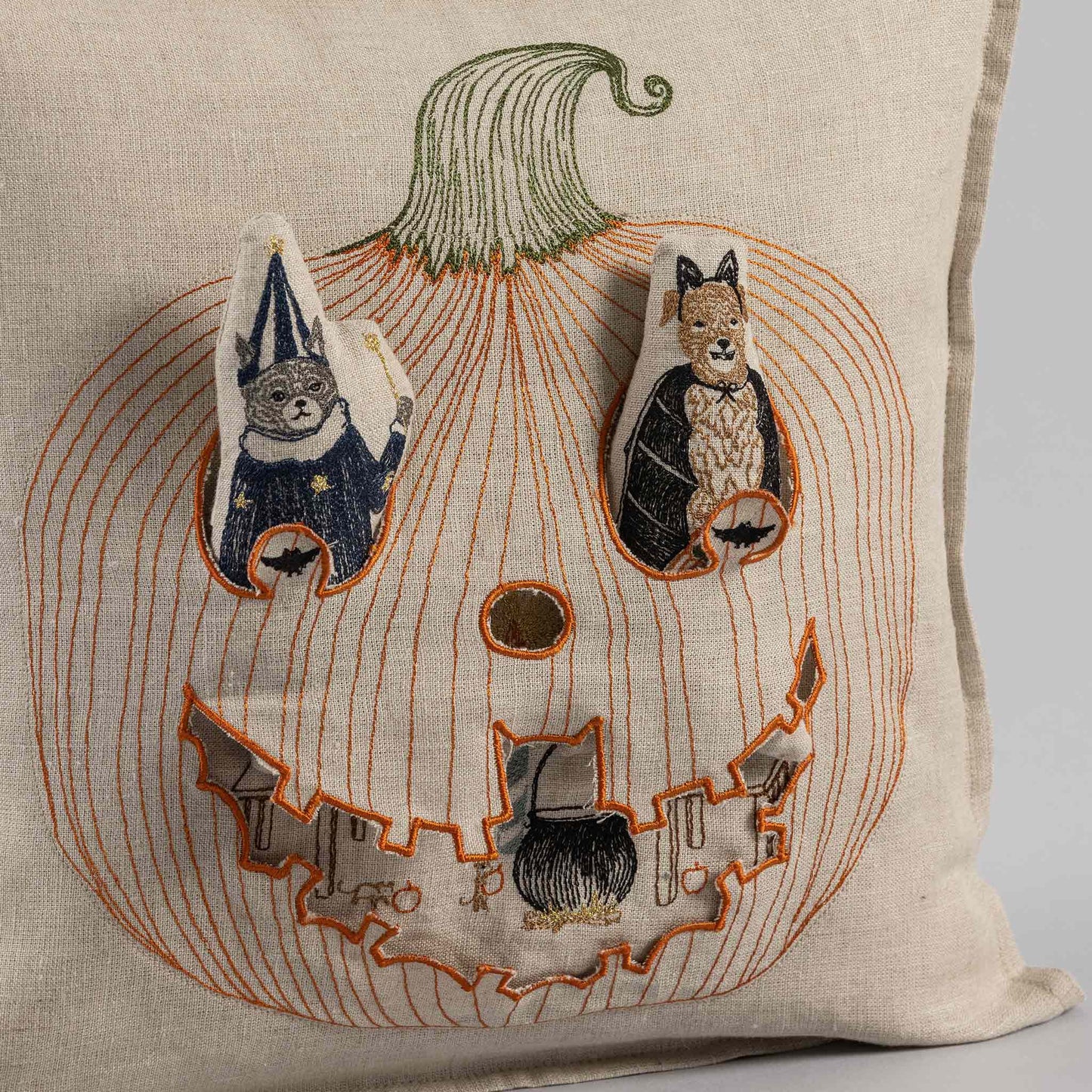 Coral & Tusk - Jack-o'-lantern Pocket Pillow - Pillow Cover with Insert