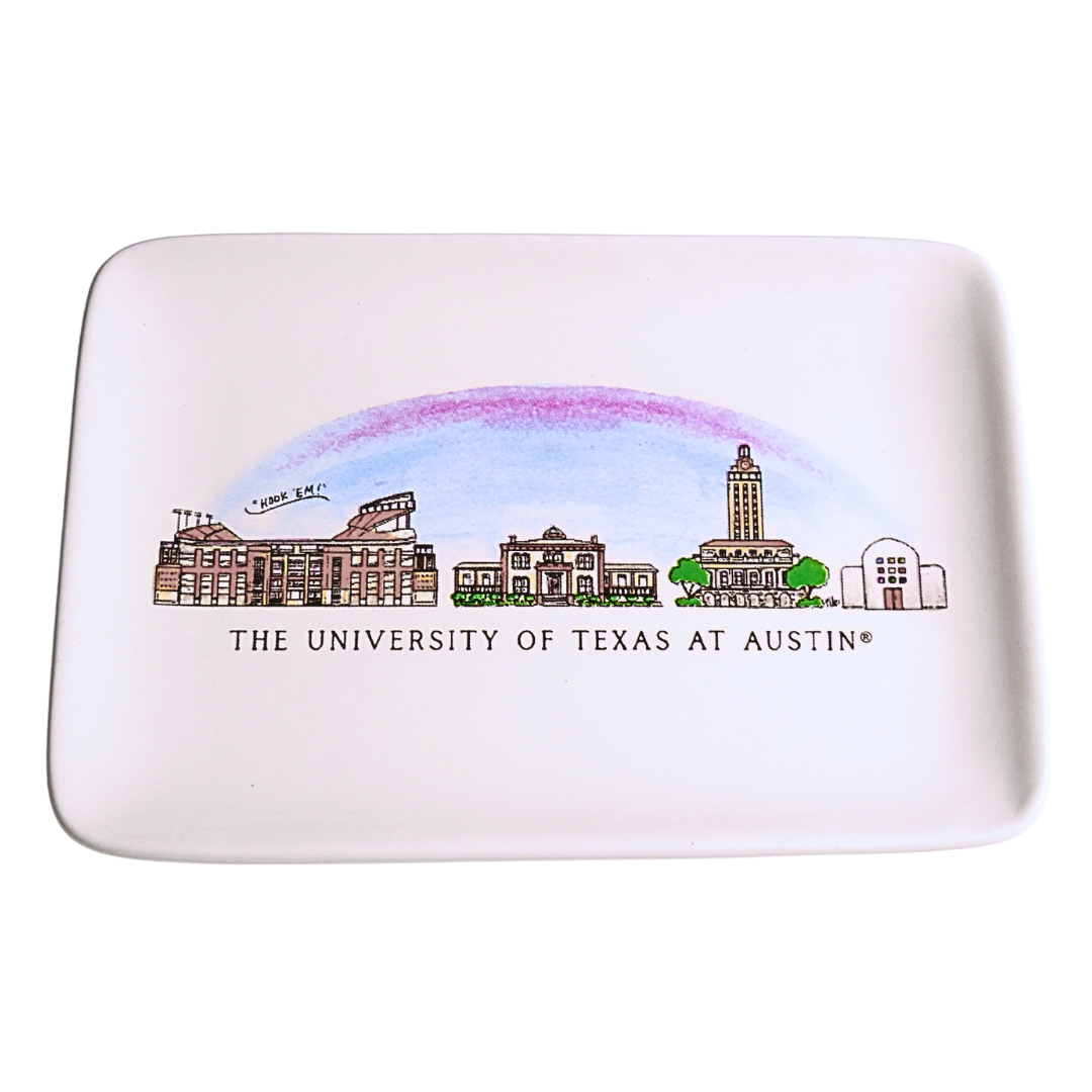 Valiant Gifts Inc - Texas Skyline Ceramic Trinket Tray