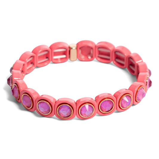 Malibu Sugar - Aspen Jewel 2024 Bracelet Assortment - Coral Pink w/ Pink Stones