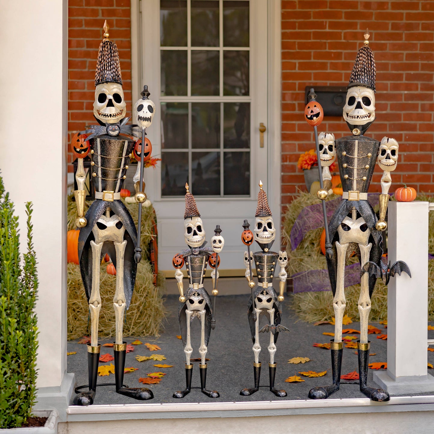 Zaer Ltd. International - 36"T. Standing Halloween Skeleton Soldiers with Staffs