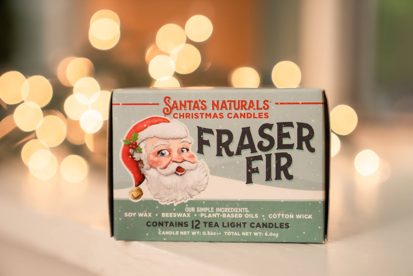 Santa's Naturals - Fraser Fir Tea Light Candles 12 Count