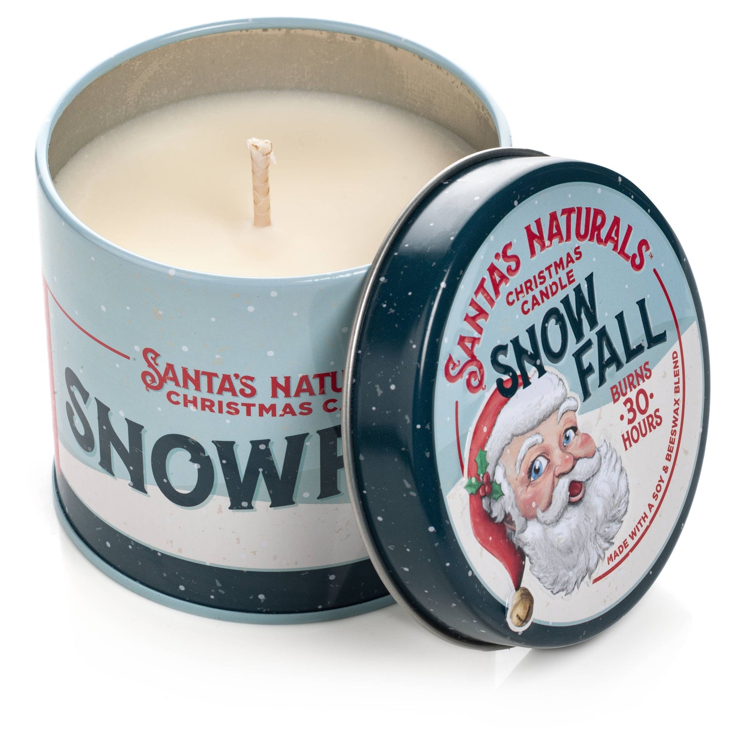 Santa's Naturals - Snow Fall 9oz Candle Table Top Display