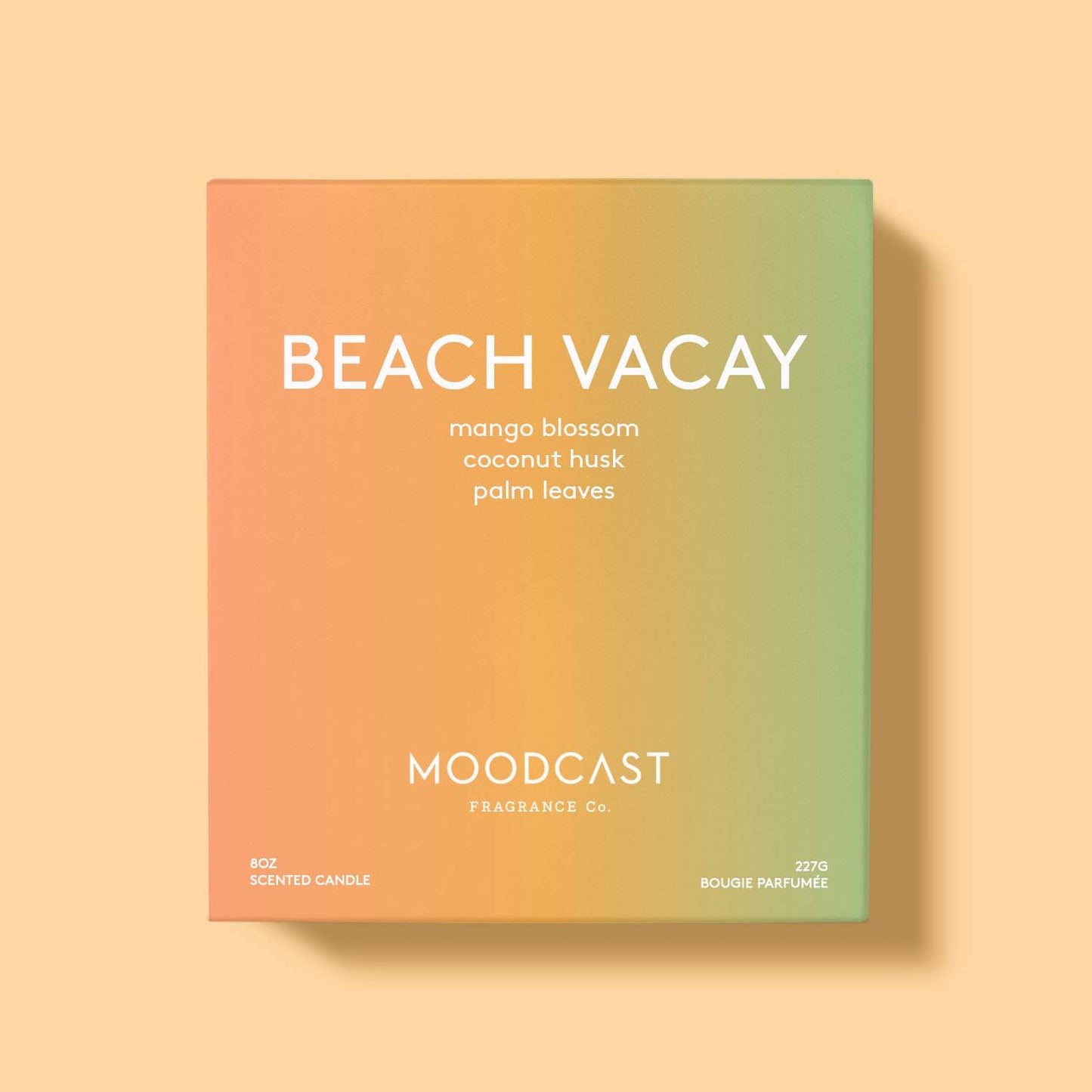 Moodcast Fragrance Co. - Beach Vacay - Iridescent 8oz Coconut Wax Candle