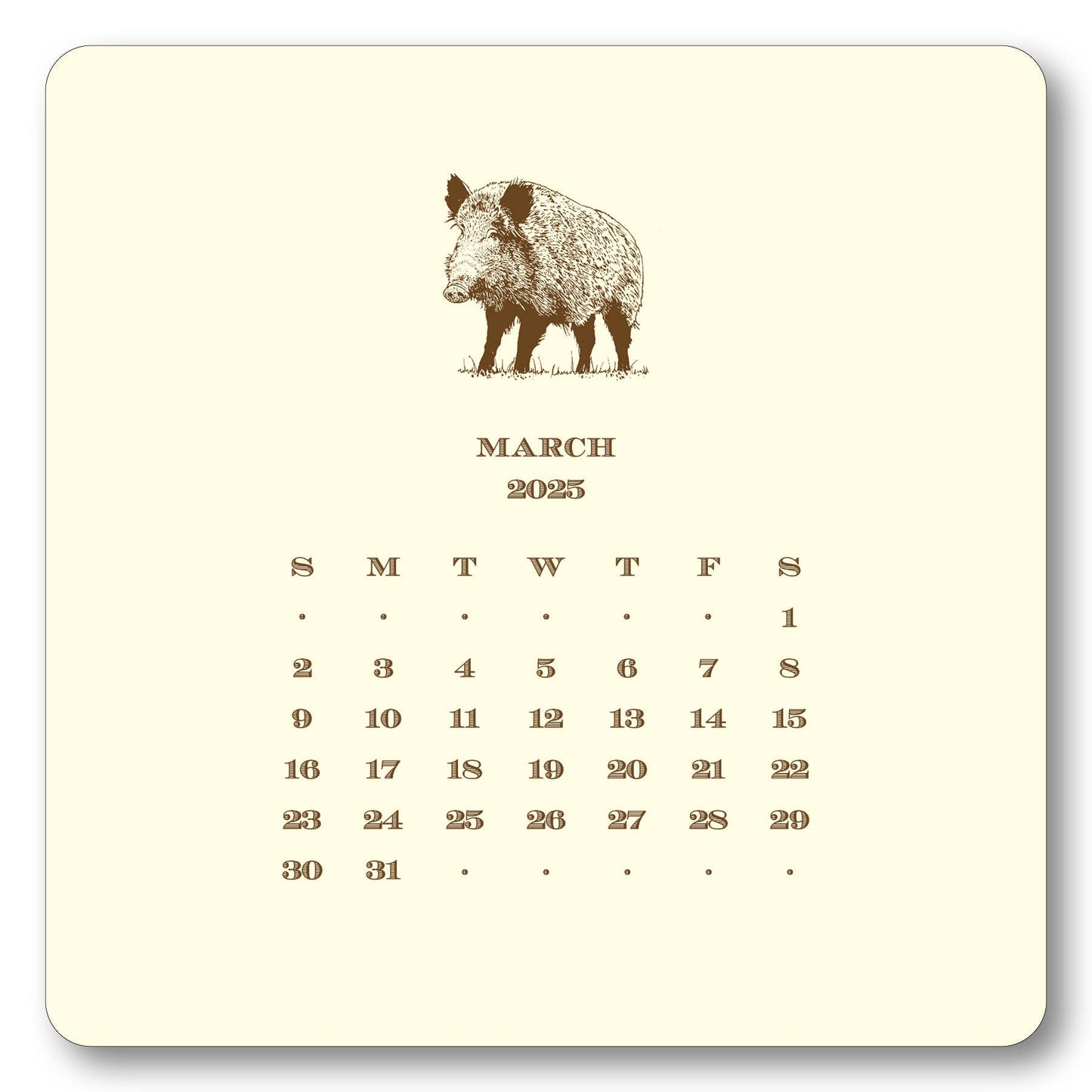 Maison de Papier - 2025 Hunt Calendar with Easel