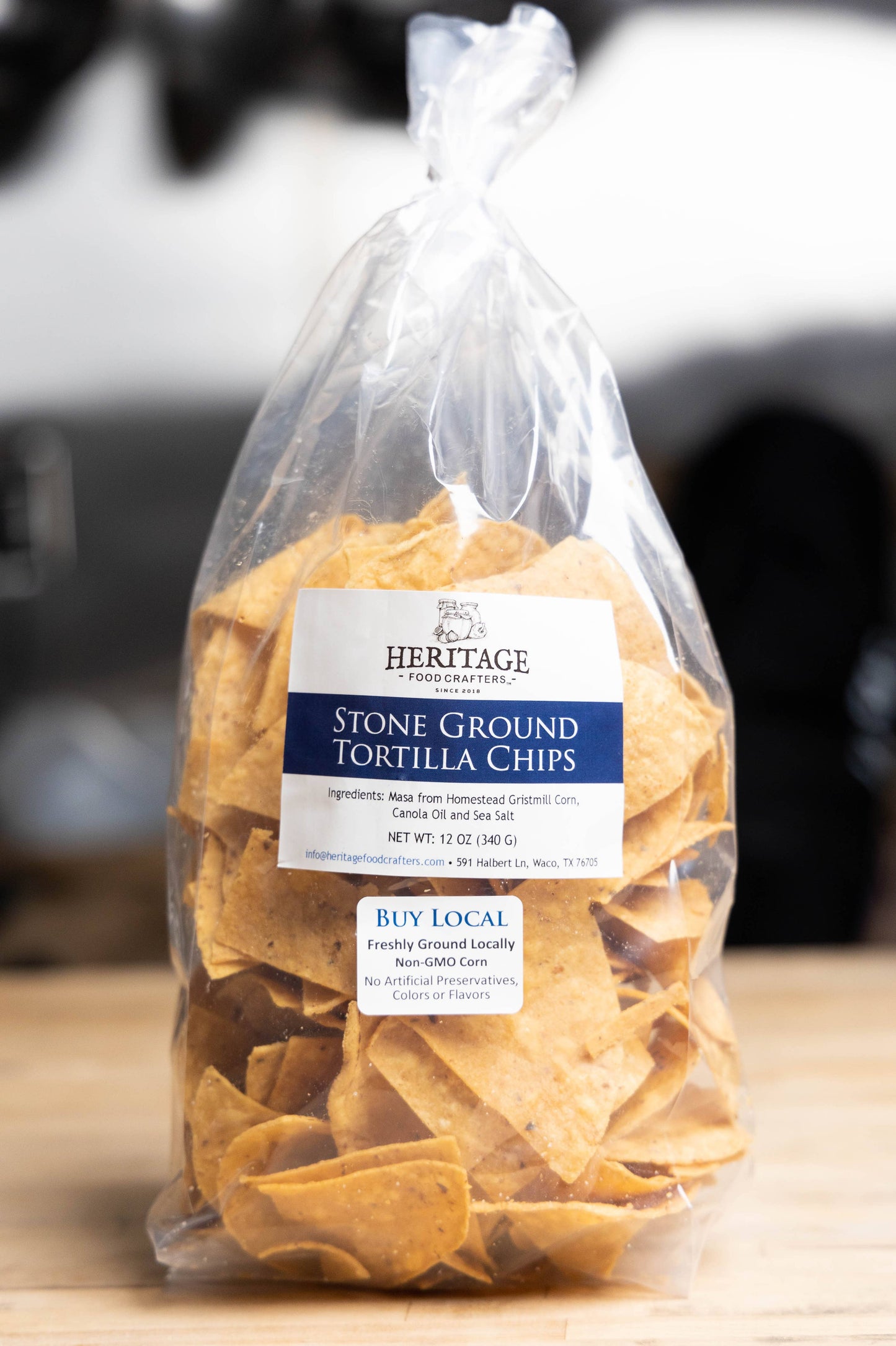 Heritage Food Crafters - White Corn Tortilla Chips (12oz)