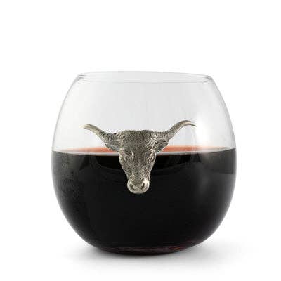 Vagabond House - Longhorn Stemless Wine Glass