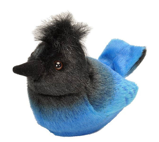 Wild Republic - Audubon II Steller's Jay Stuffed Animal with Sound 5.5"