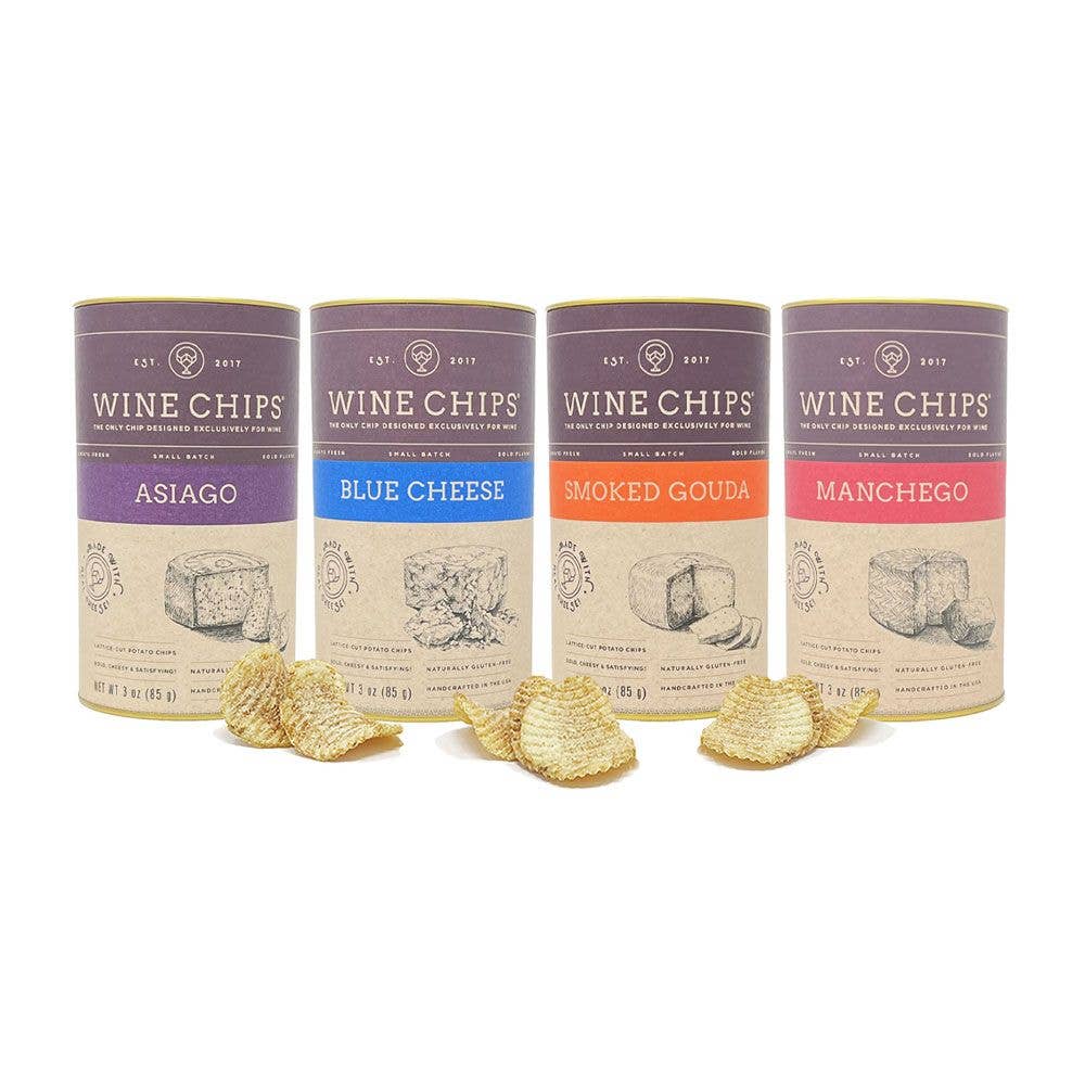 Wine Chips - 3 OZ. CHEESE COLLECTION - ESTATE MIXED CASE OF 12