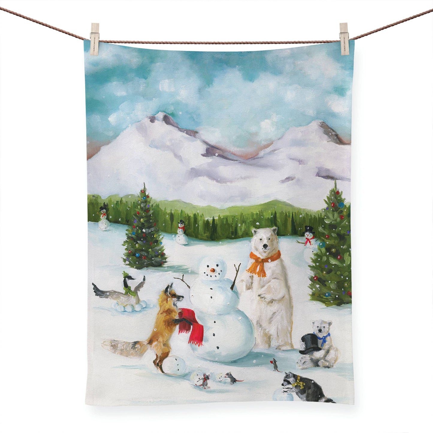 GreenBox Art - Holiday - The Happiest Snowman Tea Towels (RTS)