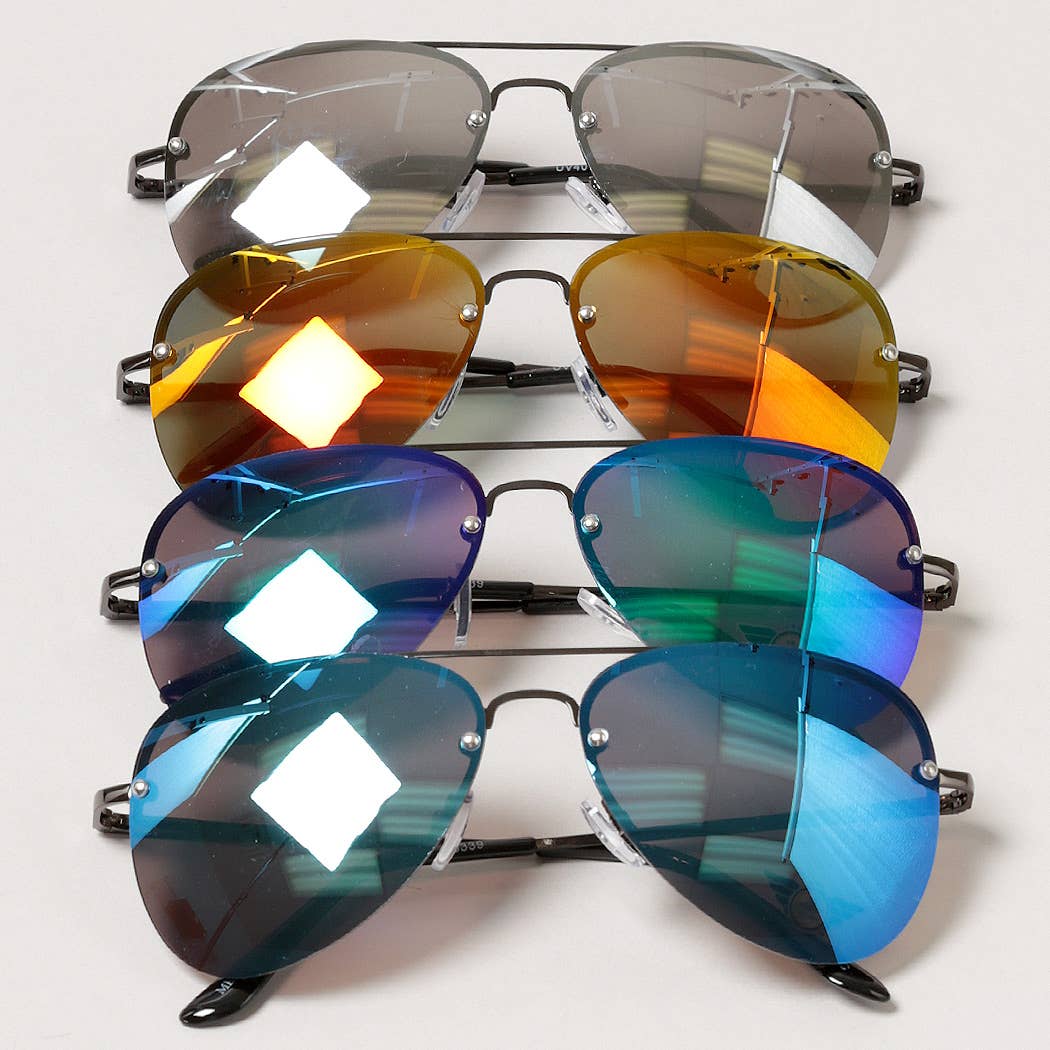 Fashion City - Color Tinted Classic Aviator Sunglasses