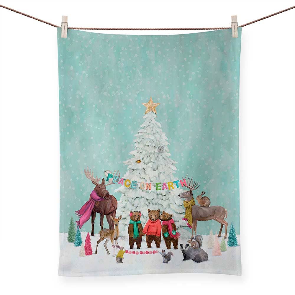 GreenBox Art - Holiday - Peace On Earth by Cathy Walters Tea Towels (RTS)
