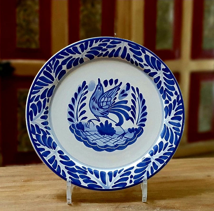 Blue and White Dessert Plate