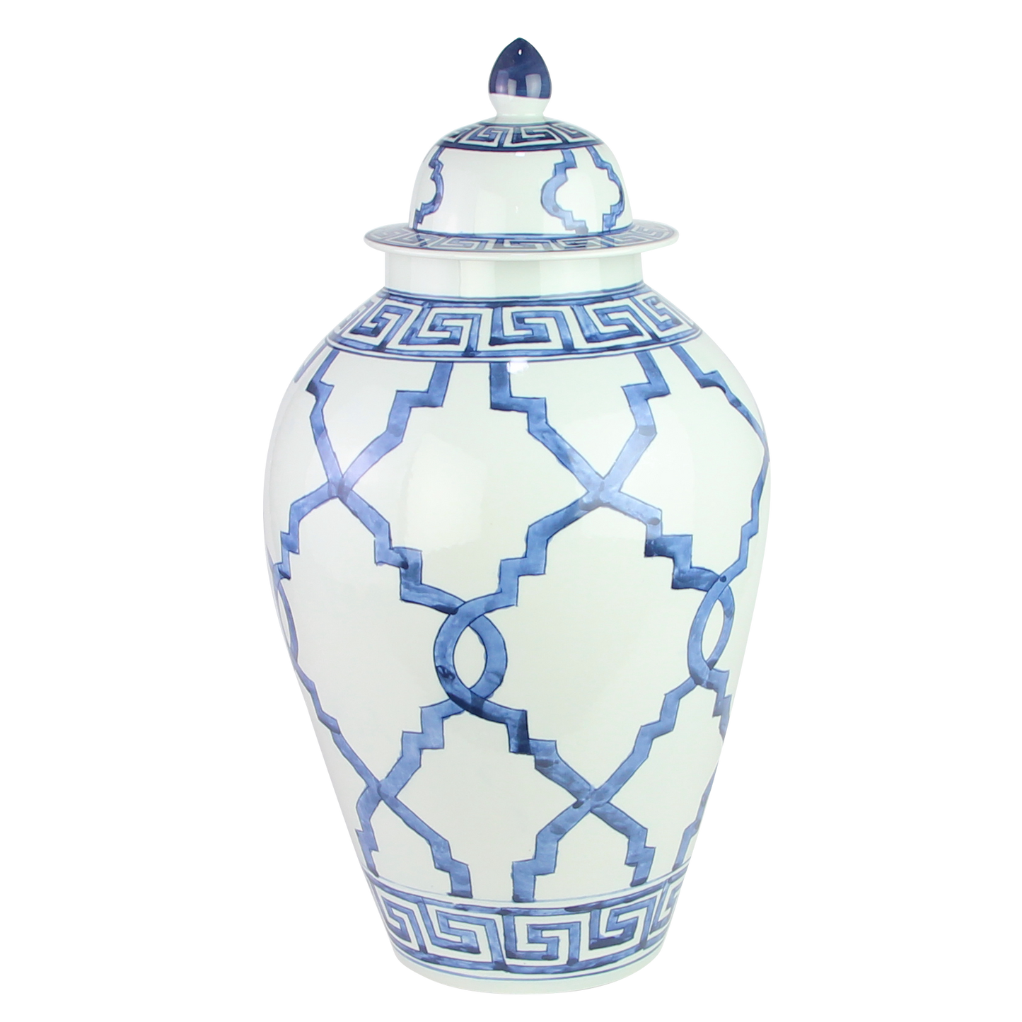 Blue and White Ceramic Jar