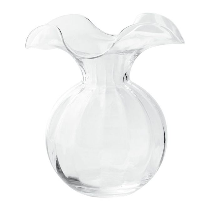 VIETRI HIBISCUS GLASS CLEAR SMALL VASE