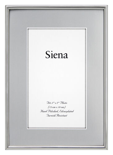 5X7 Siena Silver Plate Narrow Mesh Frame