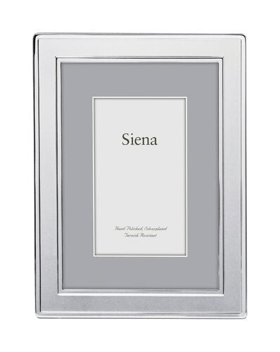 Siena Silver Plate Plain with Double Borders Frame