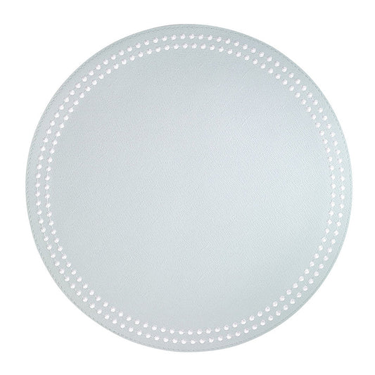 15" Celadon White Round Placemat