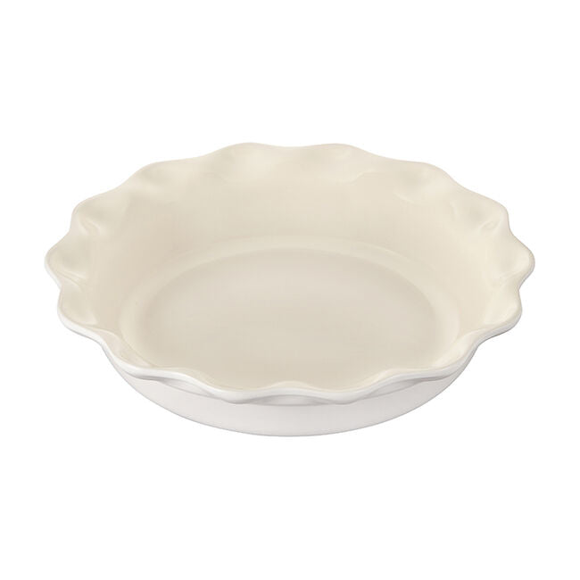  Le Creuset Stoneware 9 Heritage Pie Dish, White: Home & Kitchen