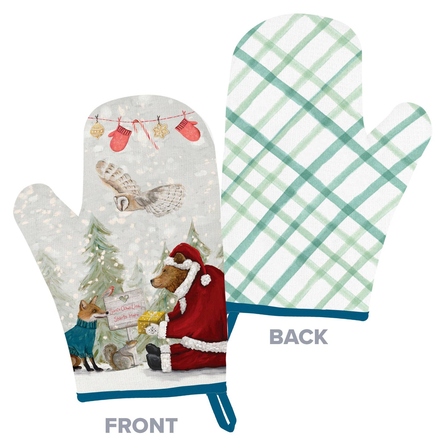 GreenBox Art - Holiday - Santa Claws And Friends Oven Mitt